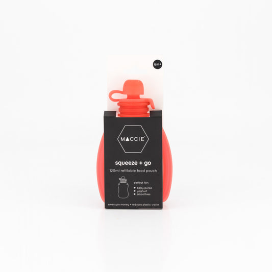 Squeeze + Go Refillable Food Pouches | Raspberry Pink