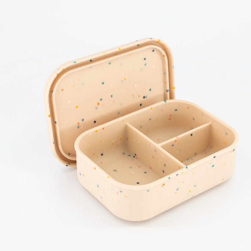 Munchmate Silicone Lunch Box (3 Compartments) | Beige