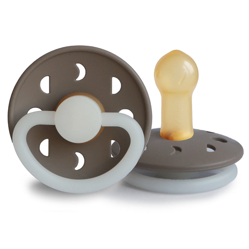 FRIGG Moon Night - Round Latex Pacifier - Portobello