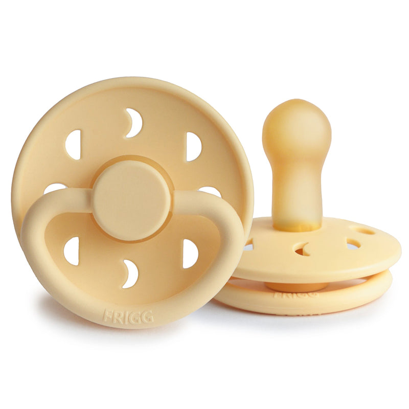 FRIGG Moon - Round Latex Pacifier - Pale Daffodil