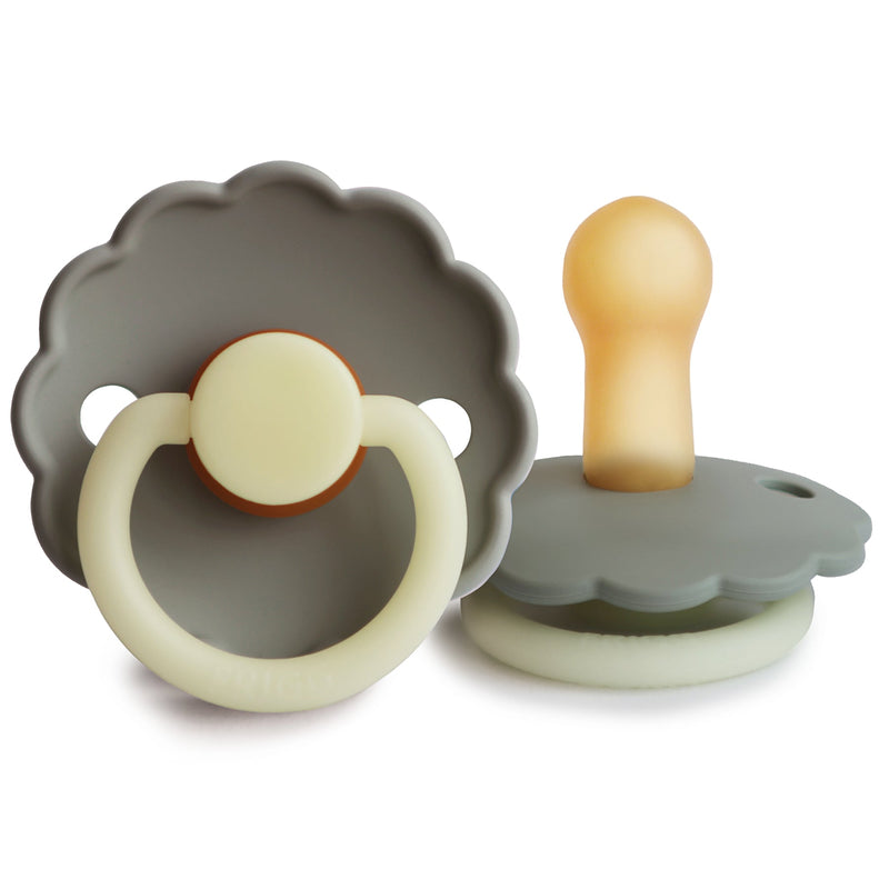 FRIGG Daisy Night - Round Latex Pacifier - Portobello