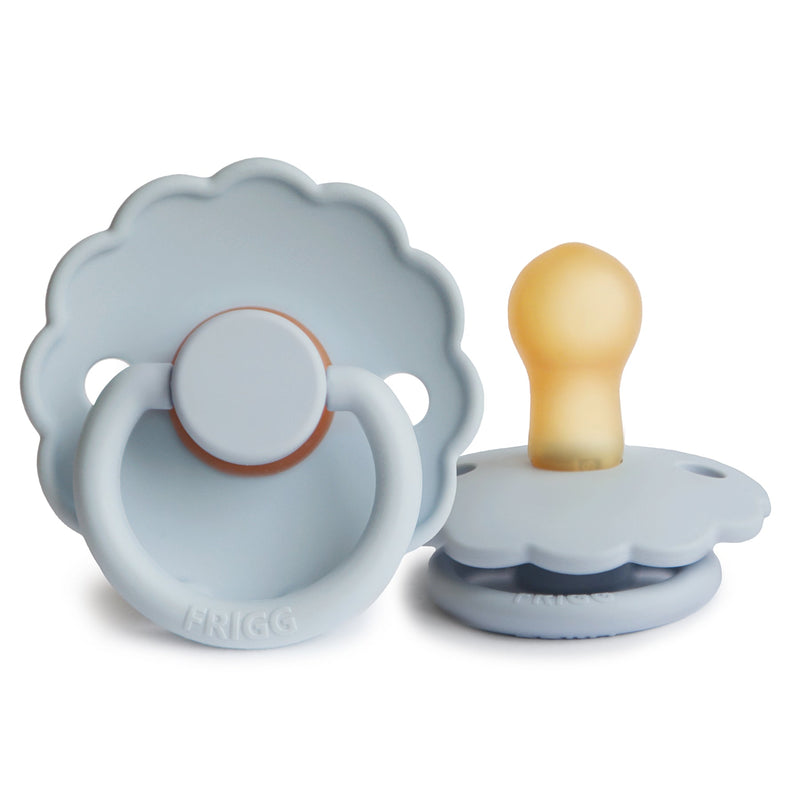 FRIGG Daisy - Round Latex Pacifier - Powder Blue