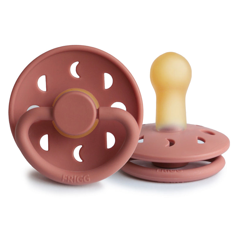 FRIGG Moon - Round Latex Pacifier - Powder Blush