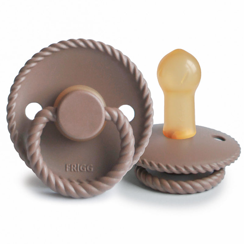 FRIGG Rope - Round Latex Pacifier - Sepia