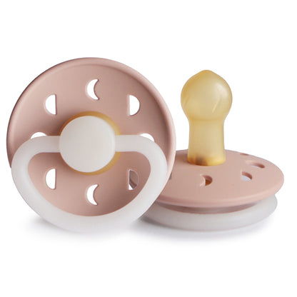 FRIGG Moon Night - Round Latex Pacifier - Blush