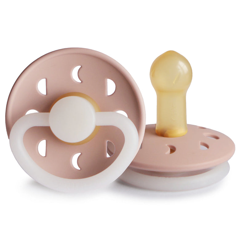 FRIGG Moon Night - Round Latex Pacifier - Blush