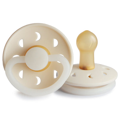 FRIGG Moon Night - Round Latex Pacifier - Cream