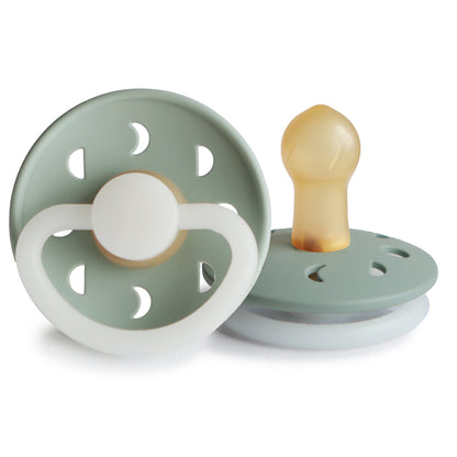 FRIGG Moon Night - Round Latex Pacifier - Sage