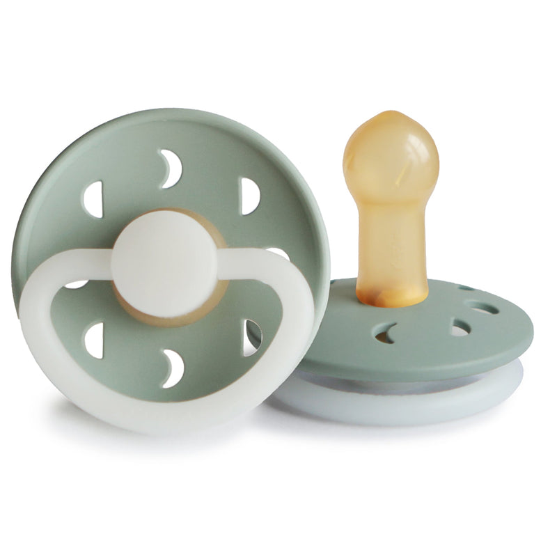 FRIGG Moon Night - Round Latex Pacifier - Sage