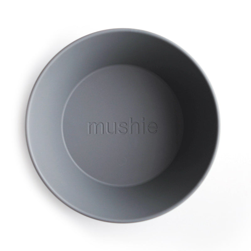 Mushie Dinnerware Bowl Round (2 Pack) | Smoke
