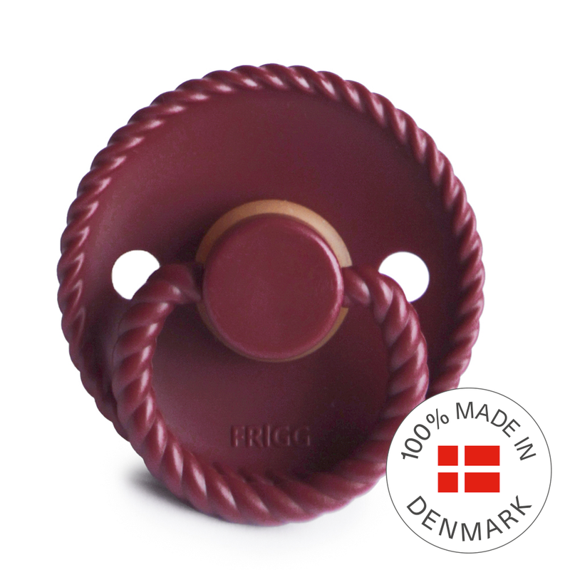 FRIGG Rope - Round Latex Pacifier - Sweet Cherry