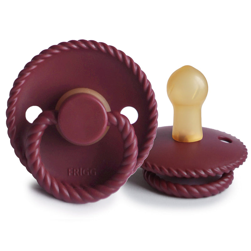 FRIGG Rope - Round Latex Pacifier - Sweet Cherry