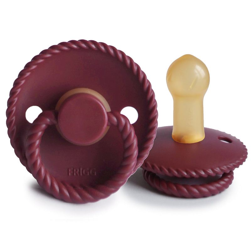 FRIGG Rope - Round Latex Pacifier - Sweet Cherry