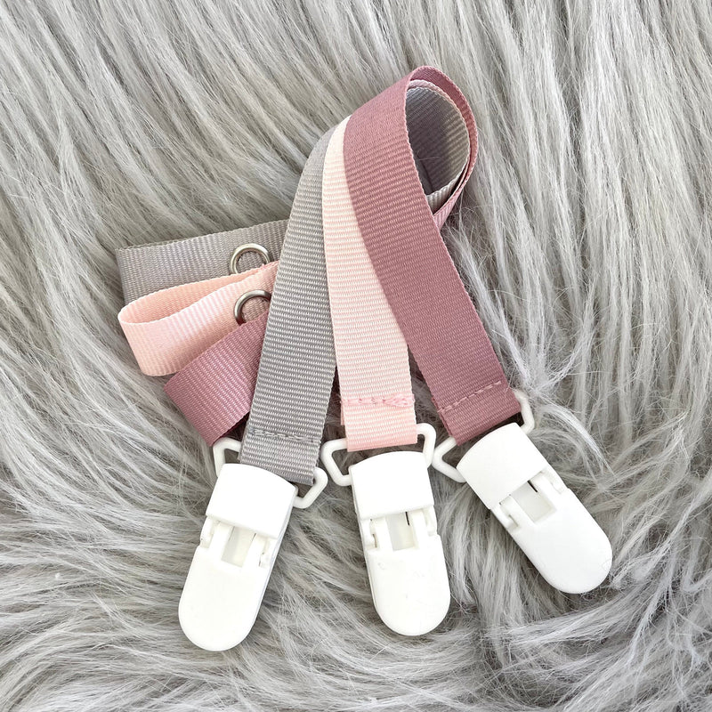 Dummy Clip Set | Grey, Blush & Dusty Pink