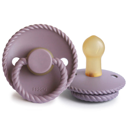 FRIGG Rope - Round Latex Pacifier - Twilight Mauve