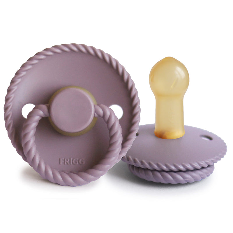 FRIGG Rope - Round Latex Pacifier - Twilight Mauve