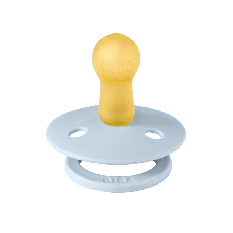 BIBS STUDIO Colour Pacifiers 2 Pack Block | Baby Blue / Dusty Blue mix