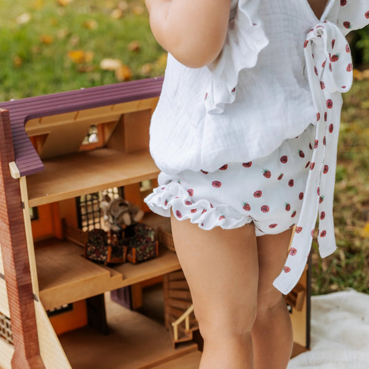 Frill Nappy Cover | Raspberry