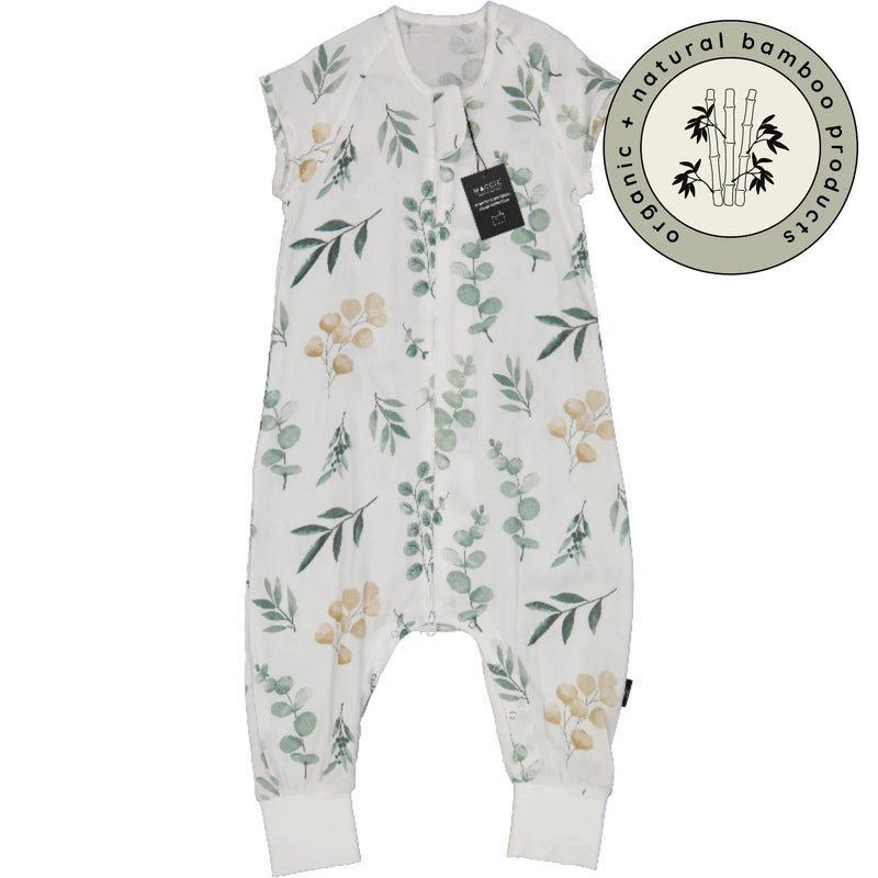 Bamboo Sleep Suit | Green Leaves
