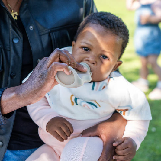 2-in-1 Burp Cloth + Bibs | Rainbow + Rust