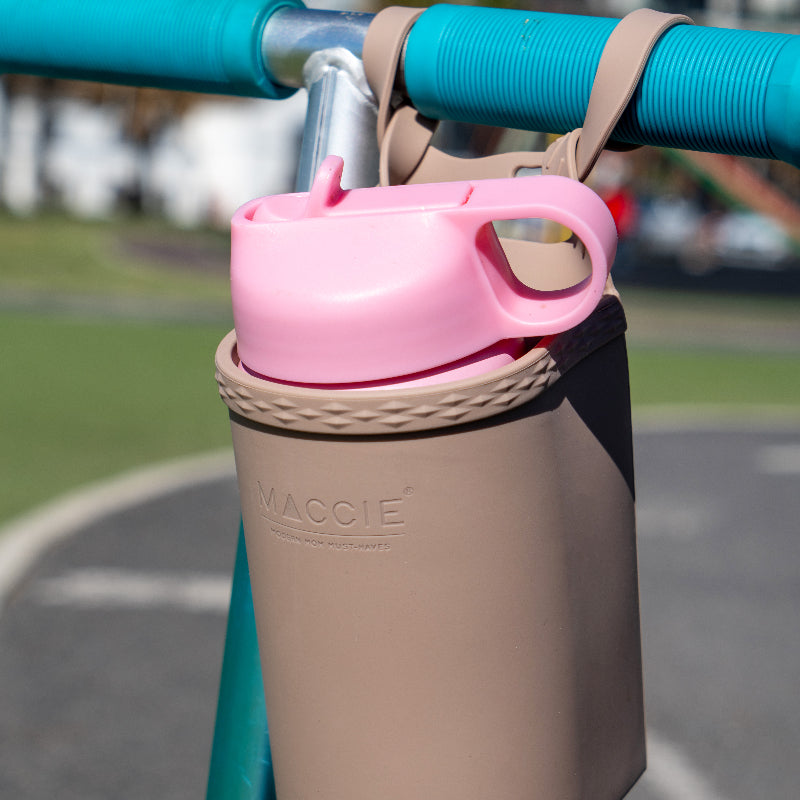 Stroll + Sip Cup Holder | Caramel / Beige