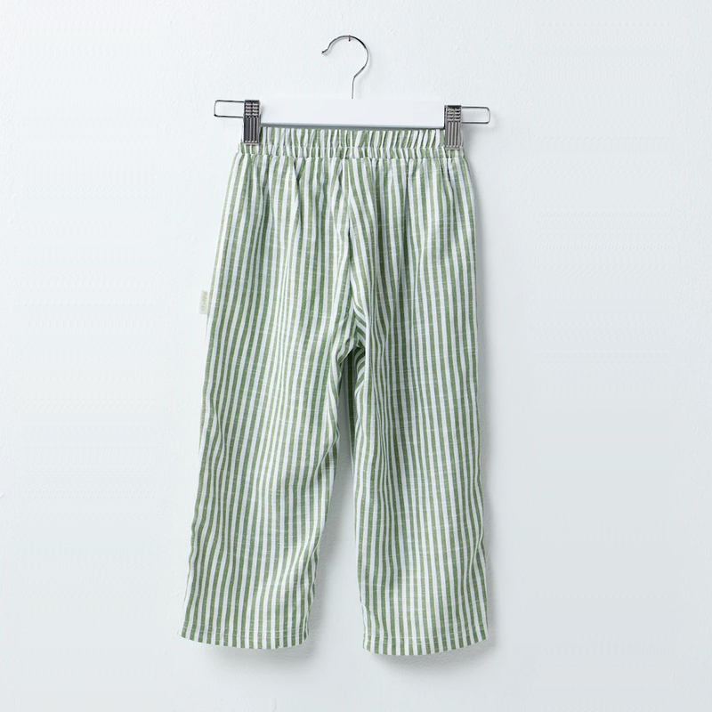 Stripe Linen Pants | Green