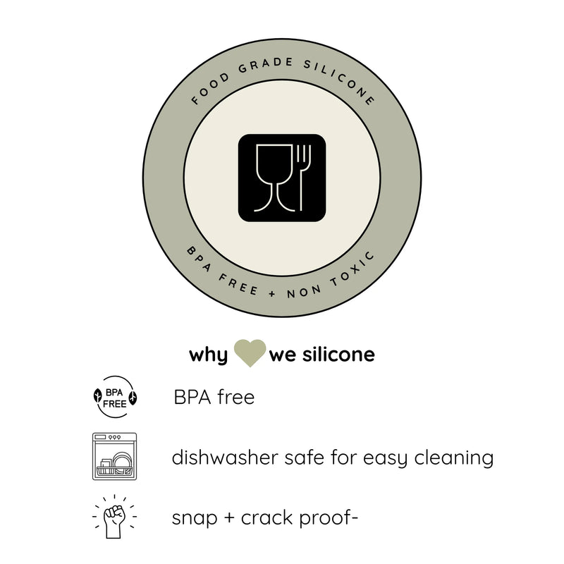 Munchmate Silicone Lunch Box (3 Compartments) | Baby Blue Speckles