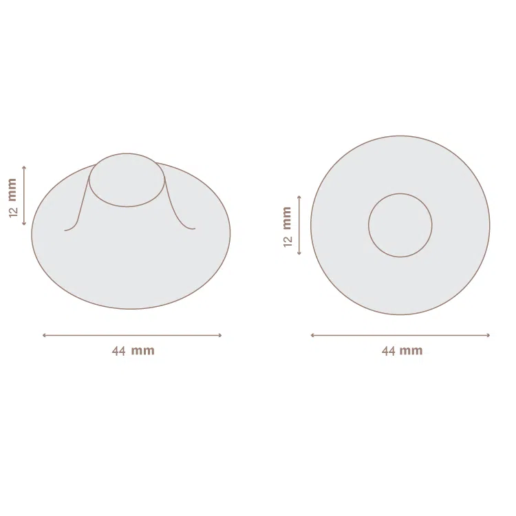 Nipple Cups in 999 Plated Silver