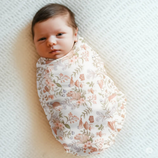 Bamboo Muslin Swaddle Baby Blanket | Secret Garden