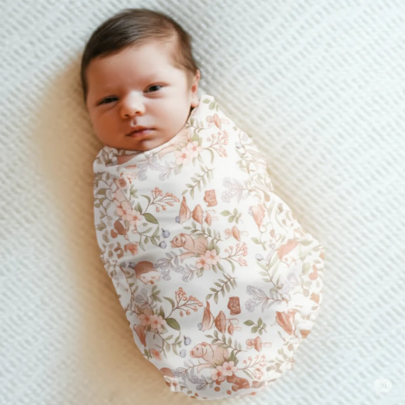 Bamboo Muslin Swaddle Baby Blanket | Secret Garden