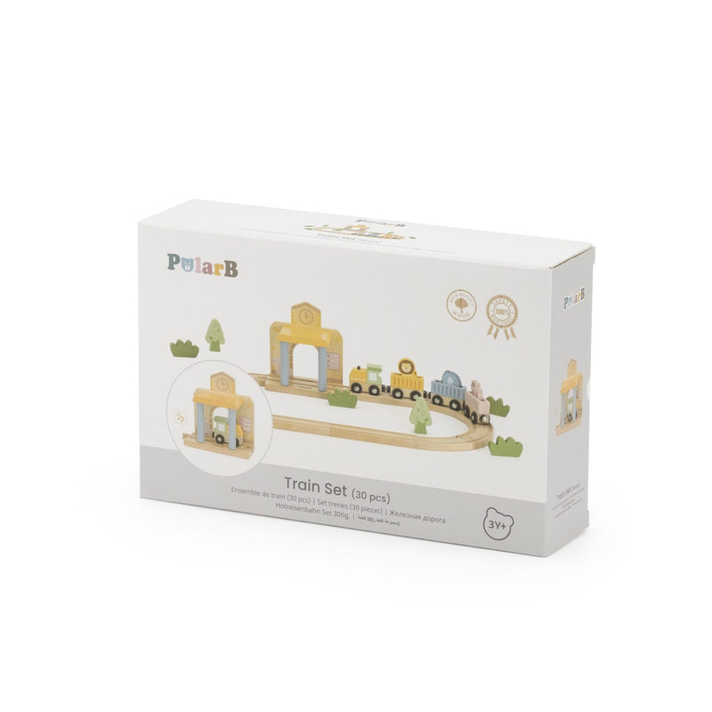 PolarB Wooden Train Set