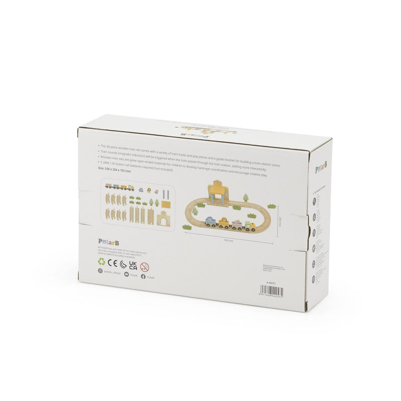 PolarB Wooden Train Set