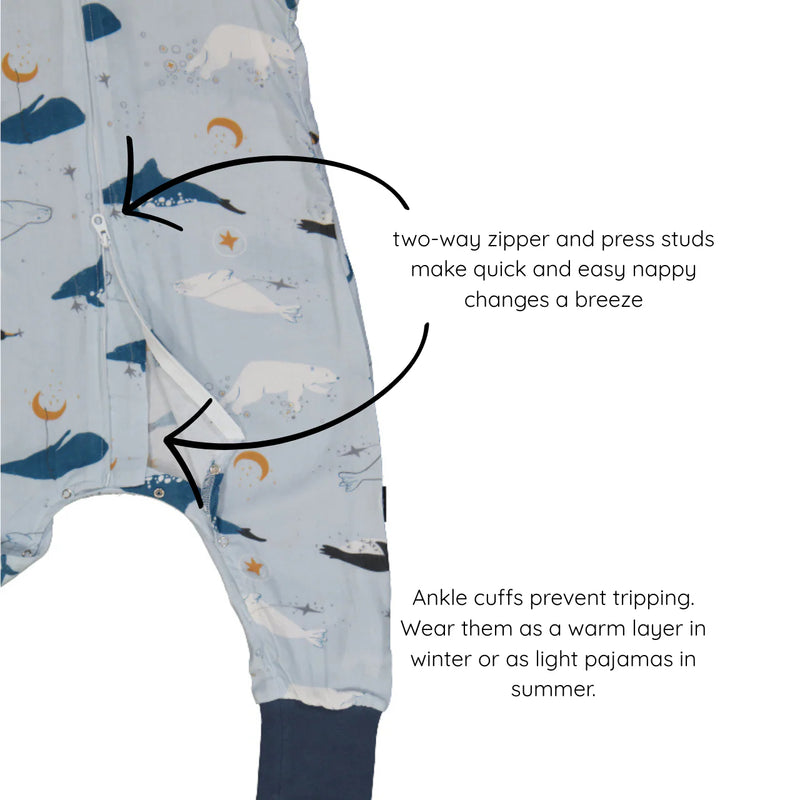 Bamboo Sleep Suit | Whale Dreams
